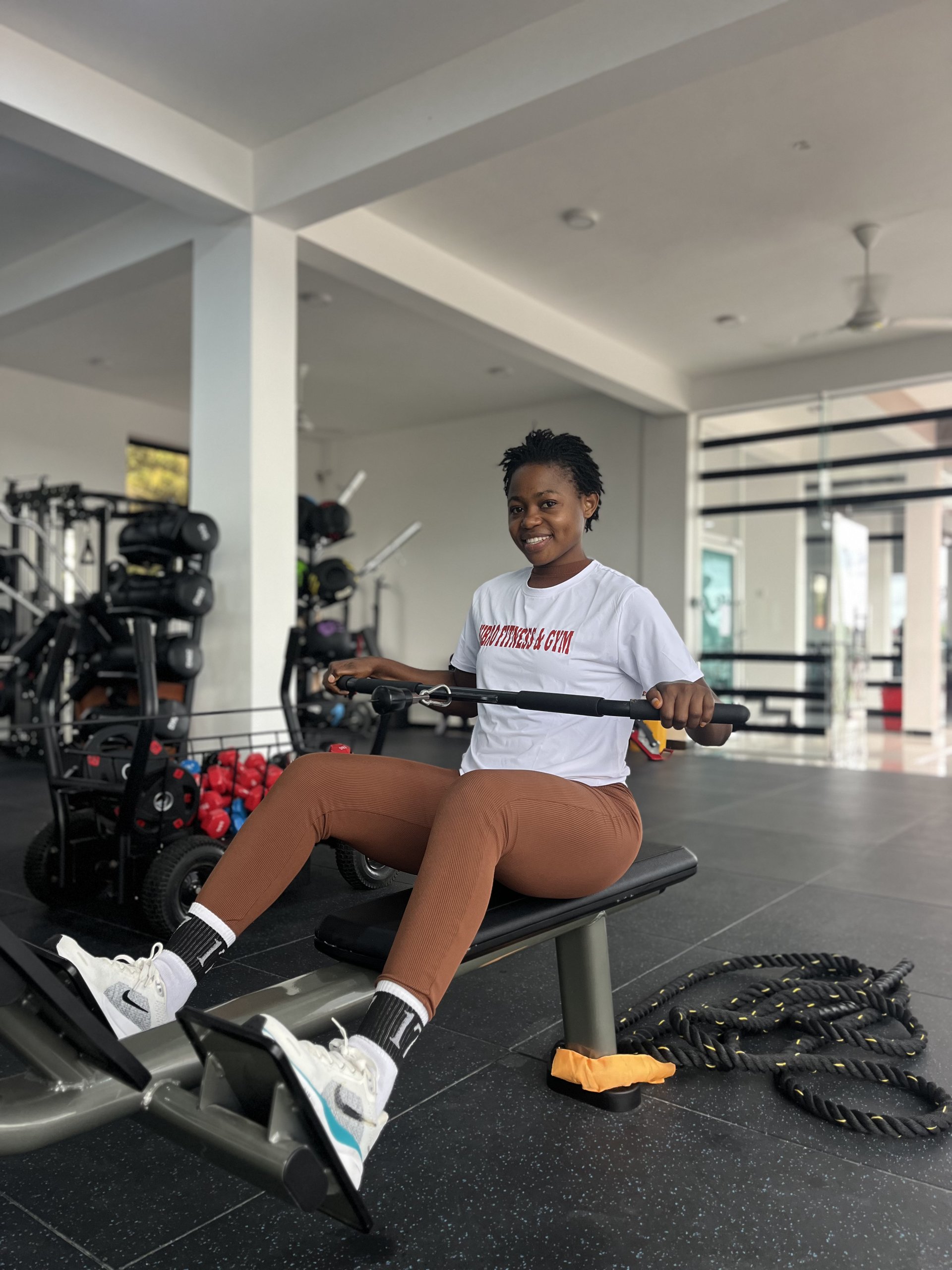 Member training at Kibao Fitness Centre